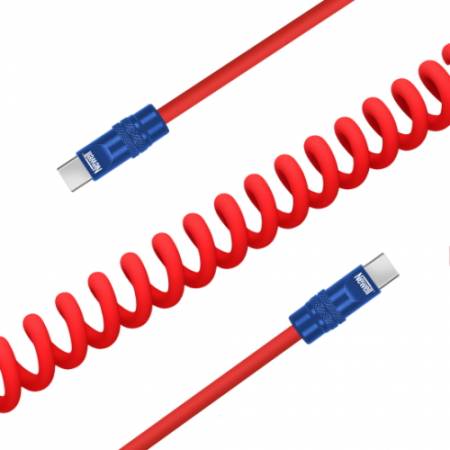 Newell NL4993 - przewód spiralny, silikonowy kabel USB-C, 100W
